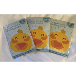 SpaLife Set of 3 Spring Chick Lip and Under Eye Mask Duos 0.21 oz ea NWOB